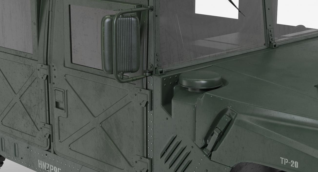 3D HMMWV TOW Missile Carrier M966 Simple Interior