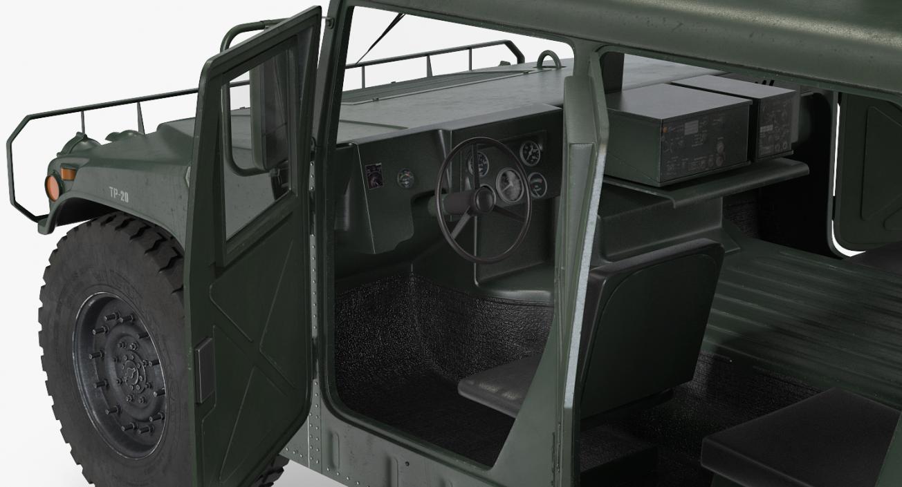 3D HMMWV TOW Missile Carrier M966 Simple Interior