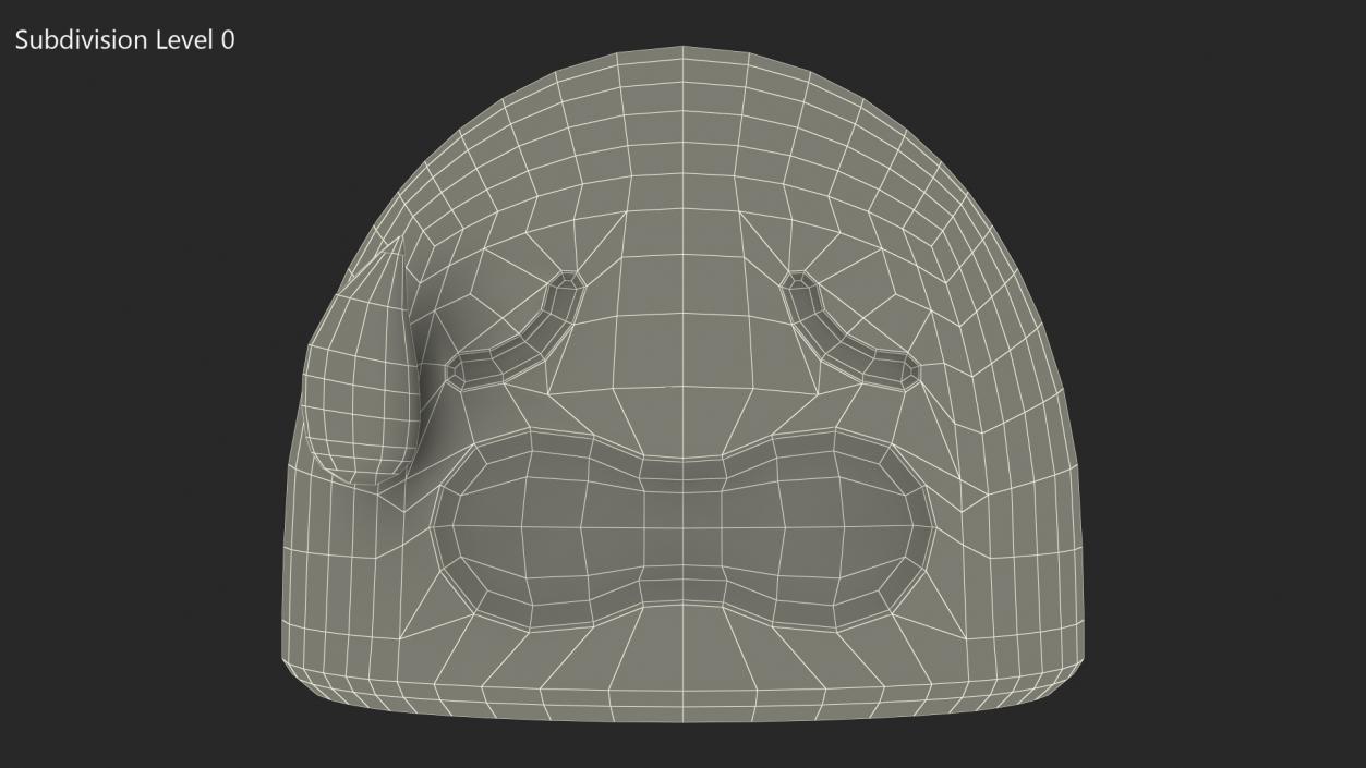 Tired Face Android Emoji 3D model