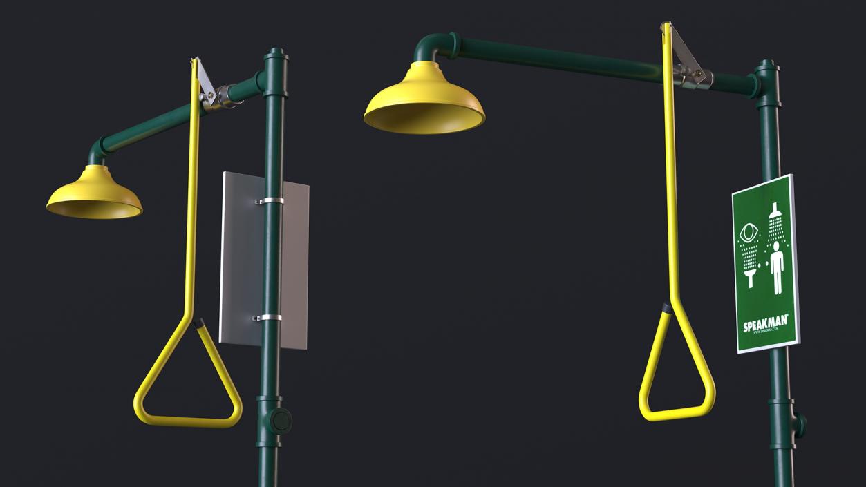 Emergency Speakman Shower Station Green 3D model