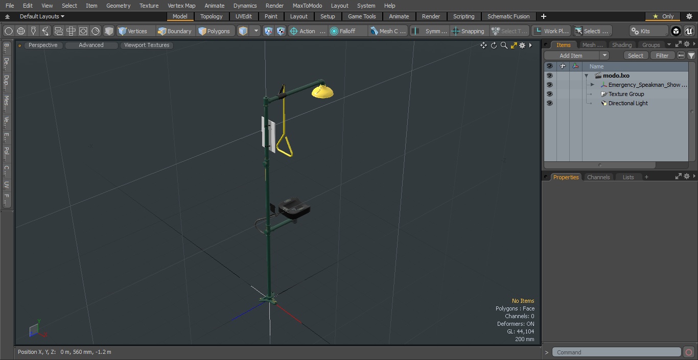 Emergency Speakman Shower Station Green 3D model