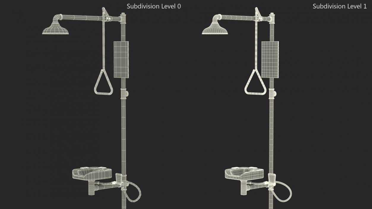 Emergency Speakman Shower Station Green 3D model