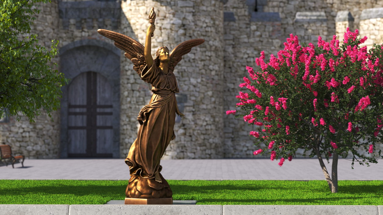 3D model Heavens Angel Cast Bronze