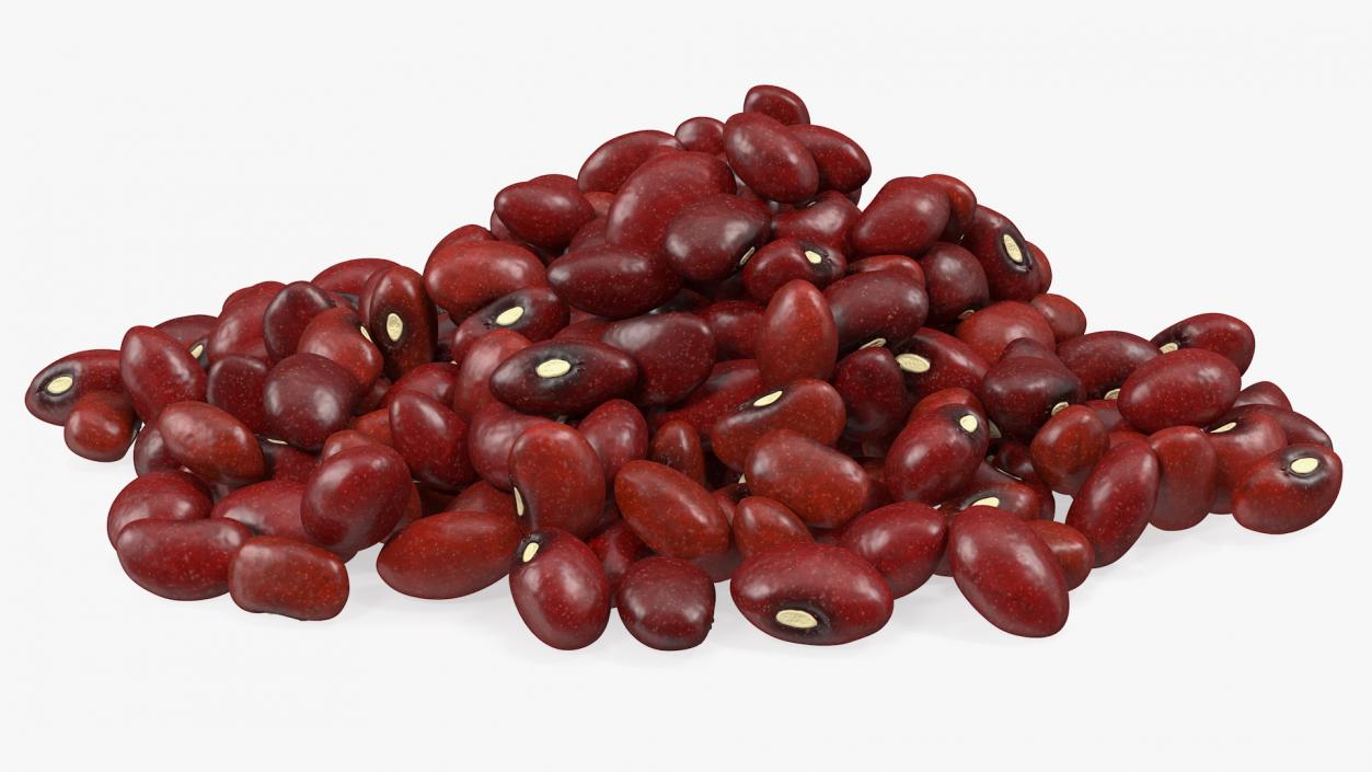 3D Dark Red Kidney Beans Pile