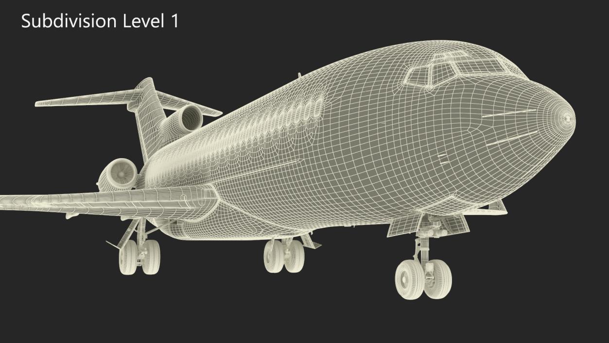 3D Commercial Airliner Boeing 727-100 Iran Aseman