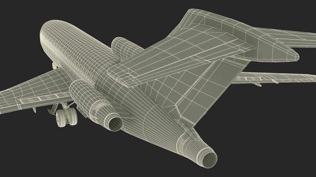 3D Commercial Airliner Boeing 727-100 Iran Aseman