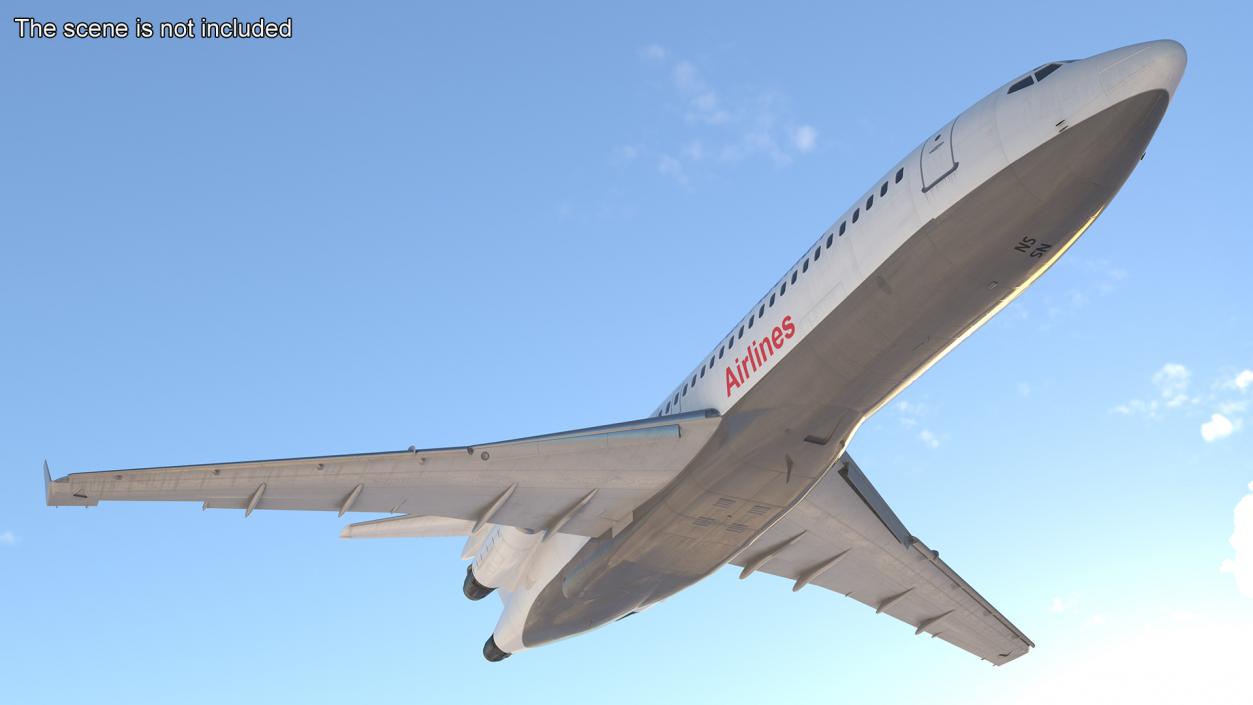 3D Commercial Airliner Boeing 727-100 Iran Aseman