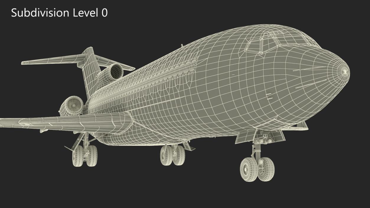 3D Commercial Airliner Boeing 727-100 Iran Aseman