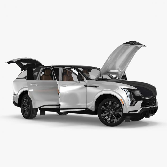 3D model Cadillac Escalade IQ 2025 Summit White Rigged