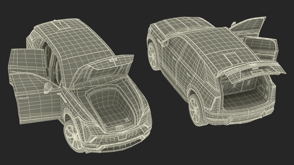 3D model Cadillac Escalade IQ 2025 Summit White Rigged