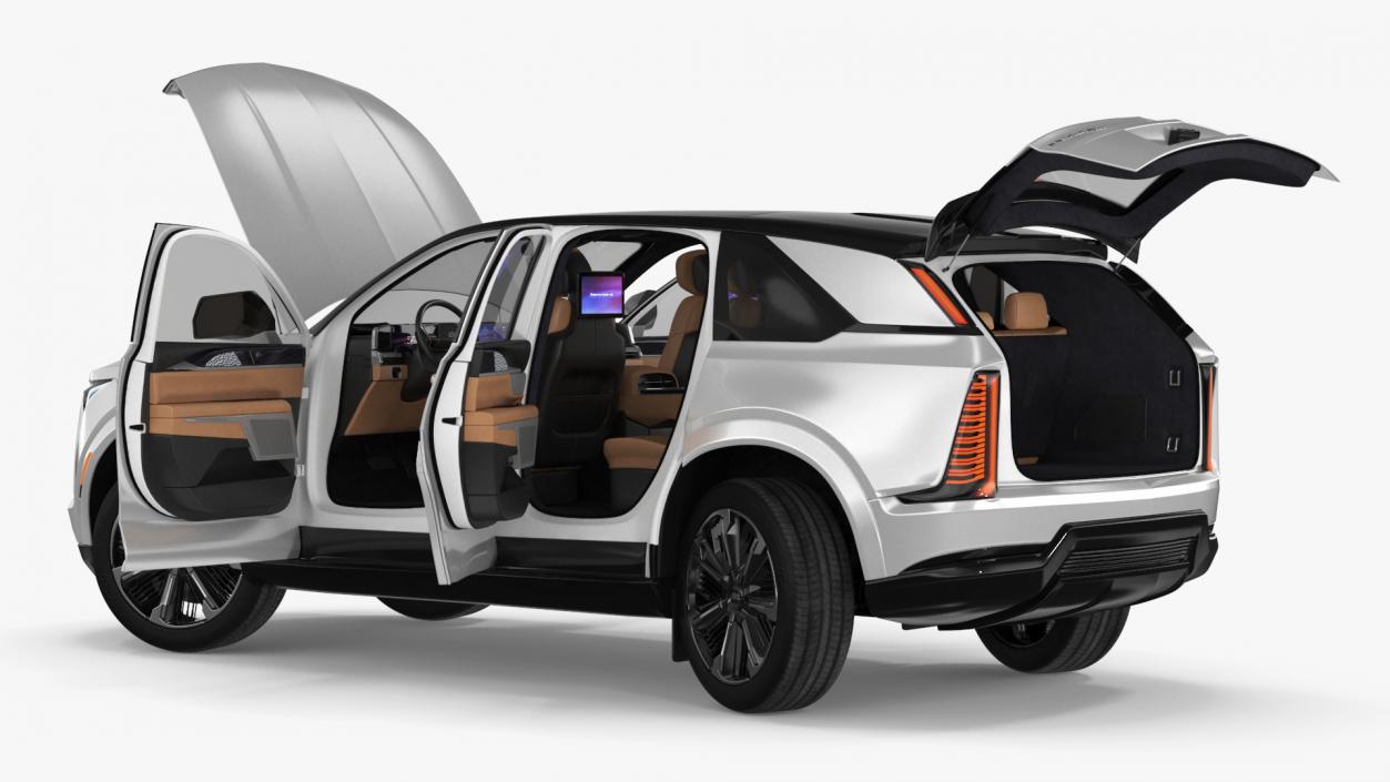 3D model Cadillac Escalade IQ 2025 Summit White Rigged