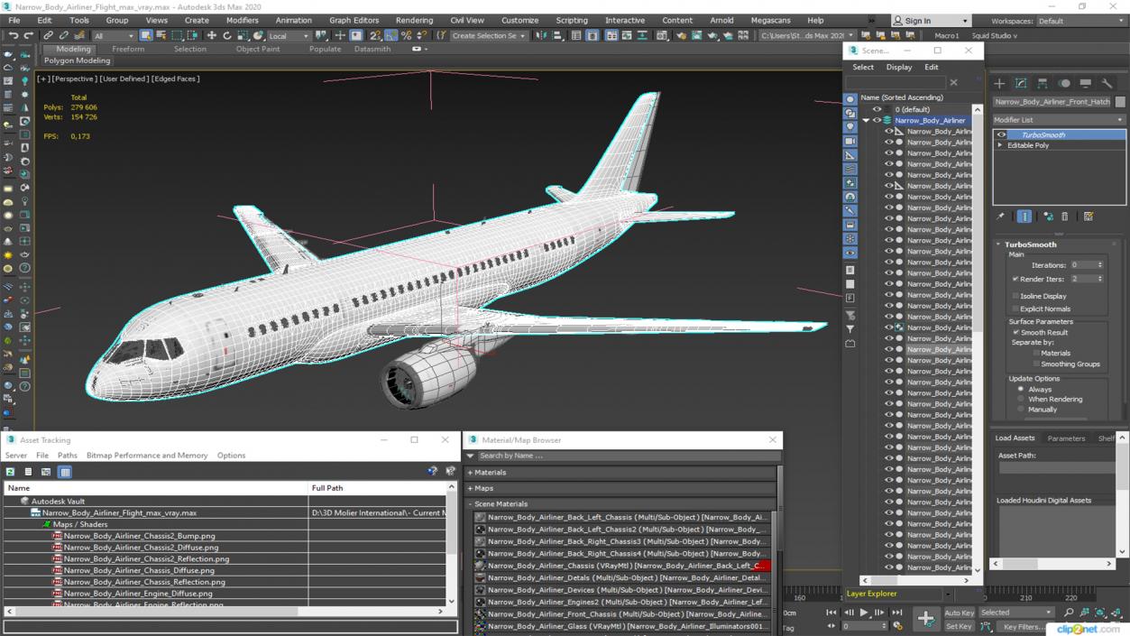 Narrow Body Airliner Flight 2 3D model