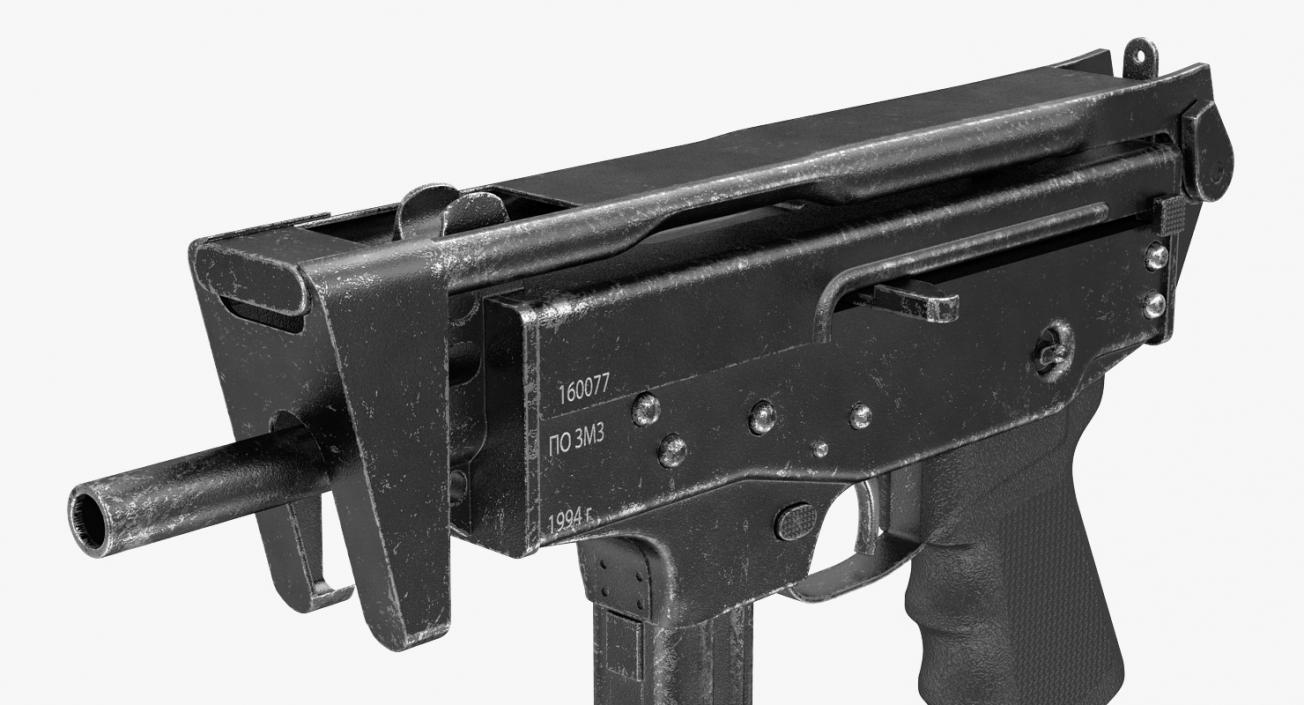 3D model Submachine Gun PP-91 KEDR