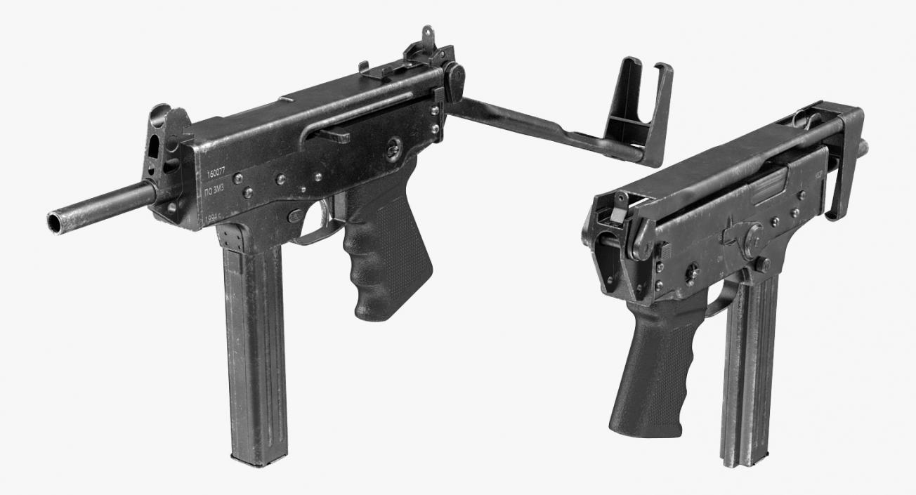 3D model Submachine Gun PP-91 KEDR