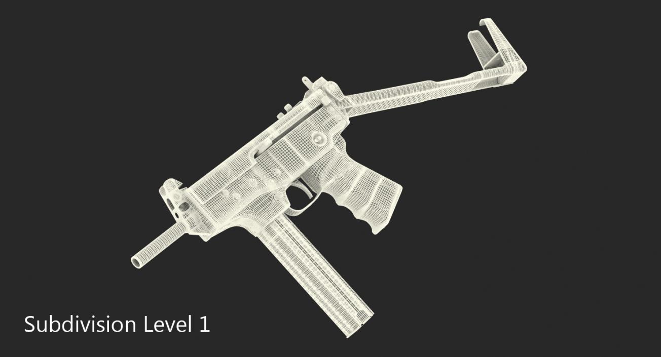 3D model Submachine Gun PP-91 KEDR