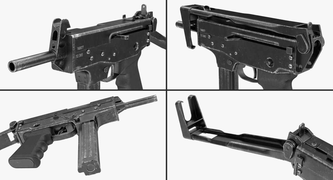 3D model Submachine Gun PP-91 KEDR