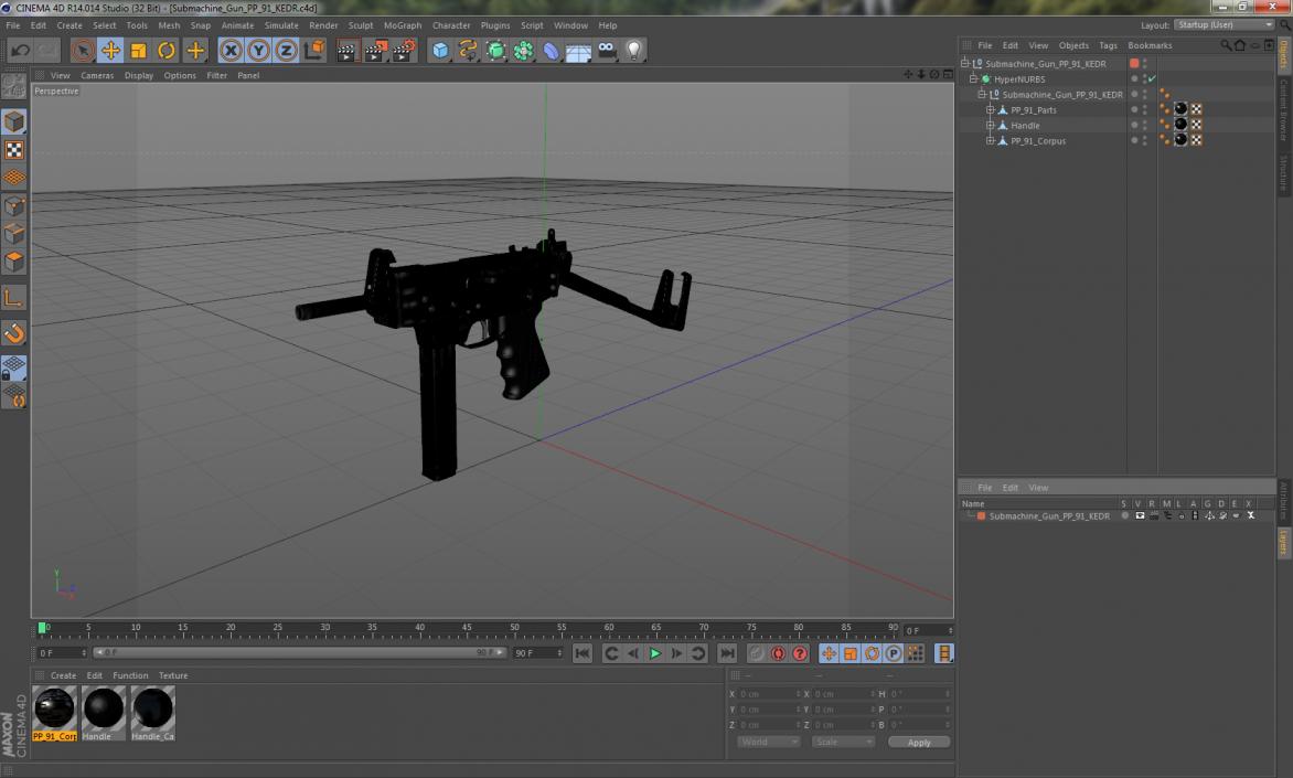 3D model Submachine Gun PP-91 KEDR