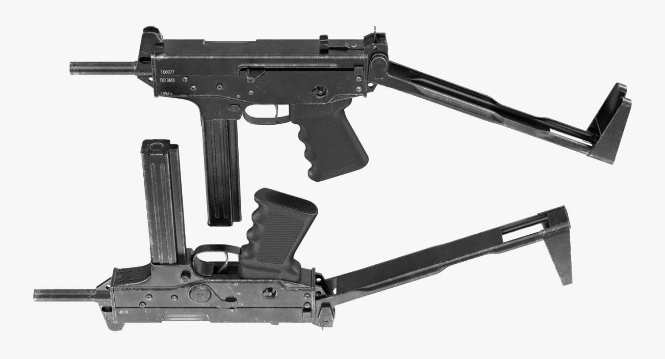 3D model Submachine Gun PP-91 KEDR