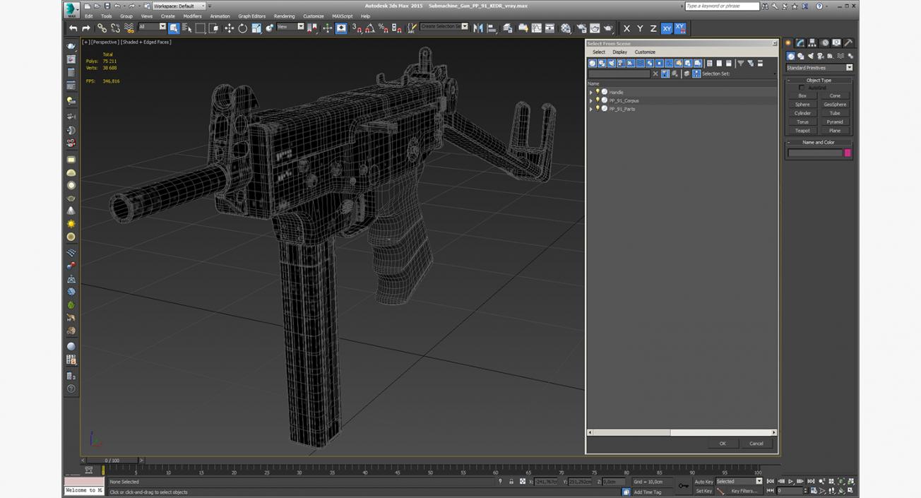 3D model Submachine Gun PP-91 KEDR