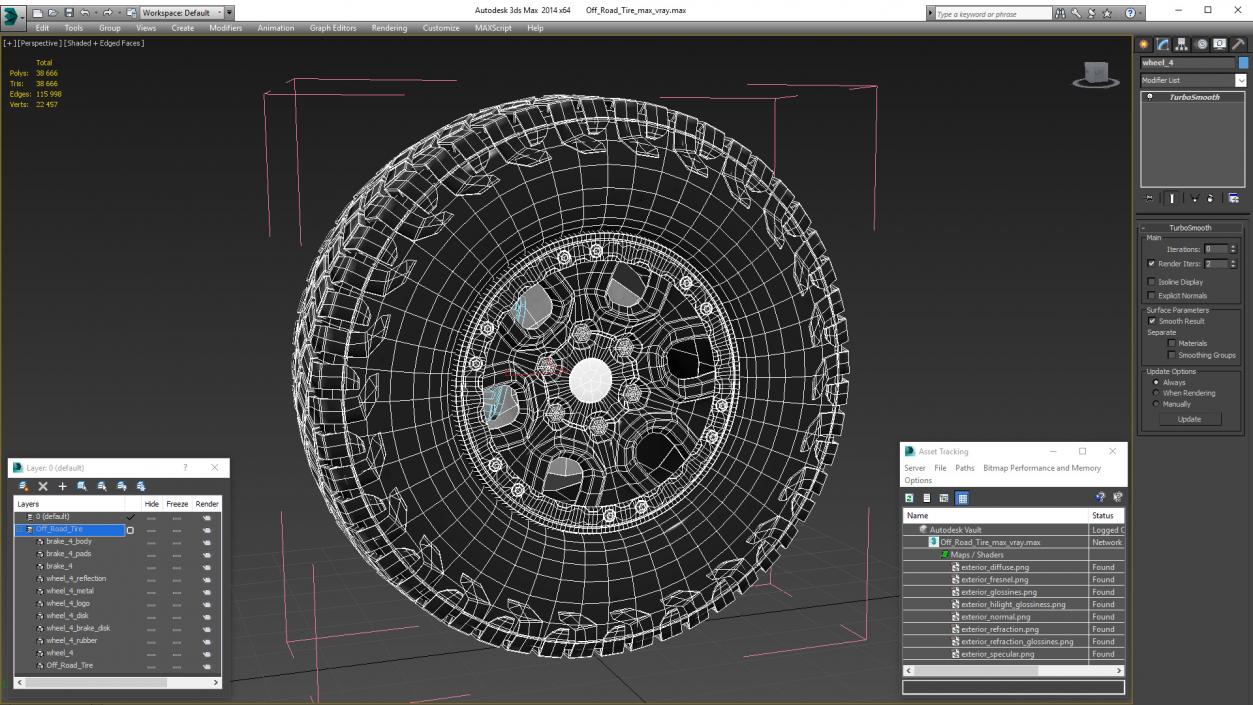 3D Off Road Tire model