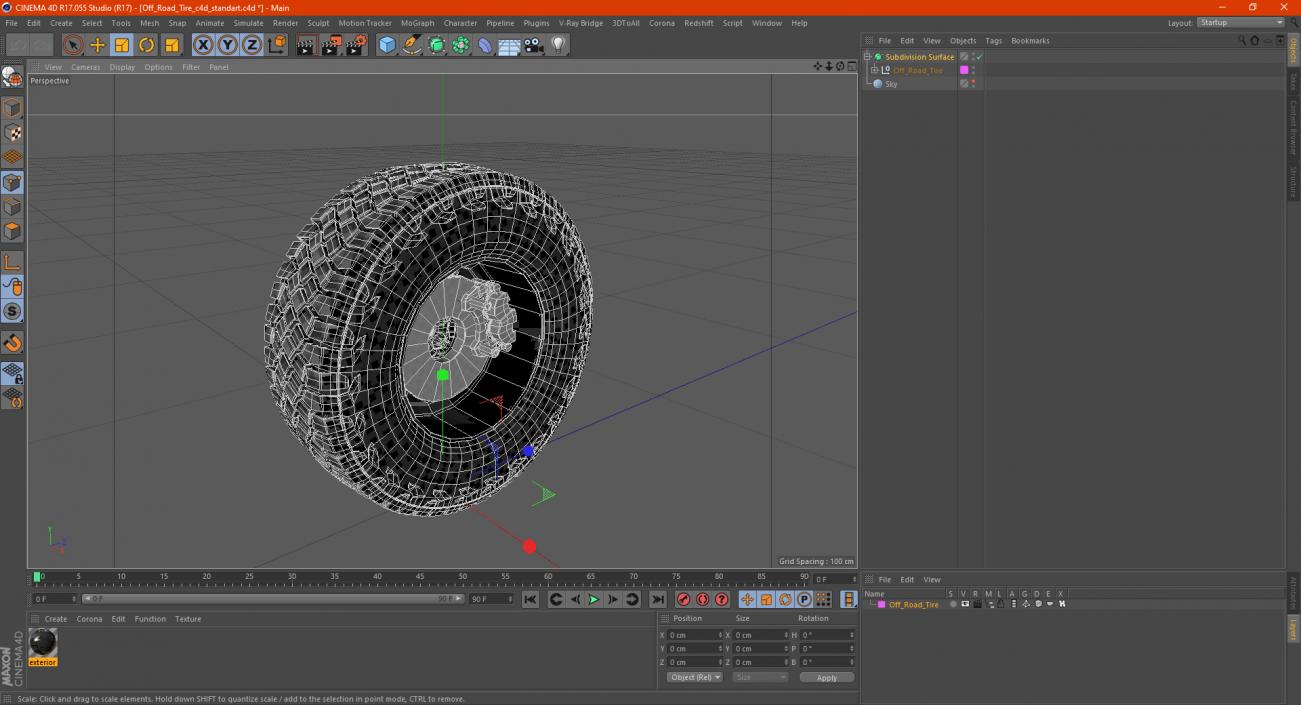 3D Off Road Tire model