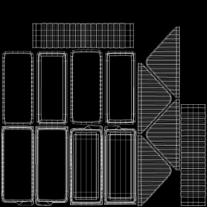 3D model Plastic Wedge for 2 Sandwiches Open