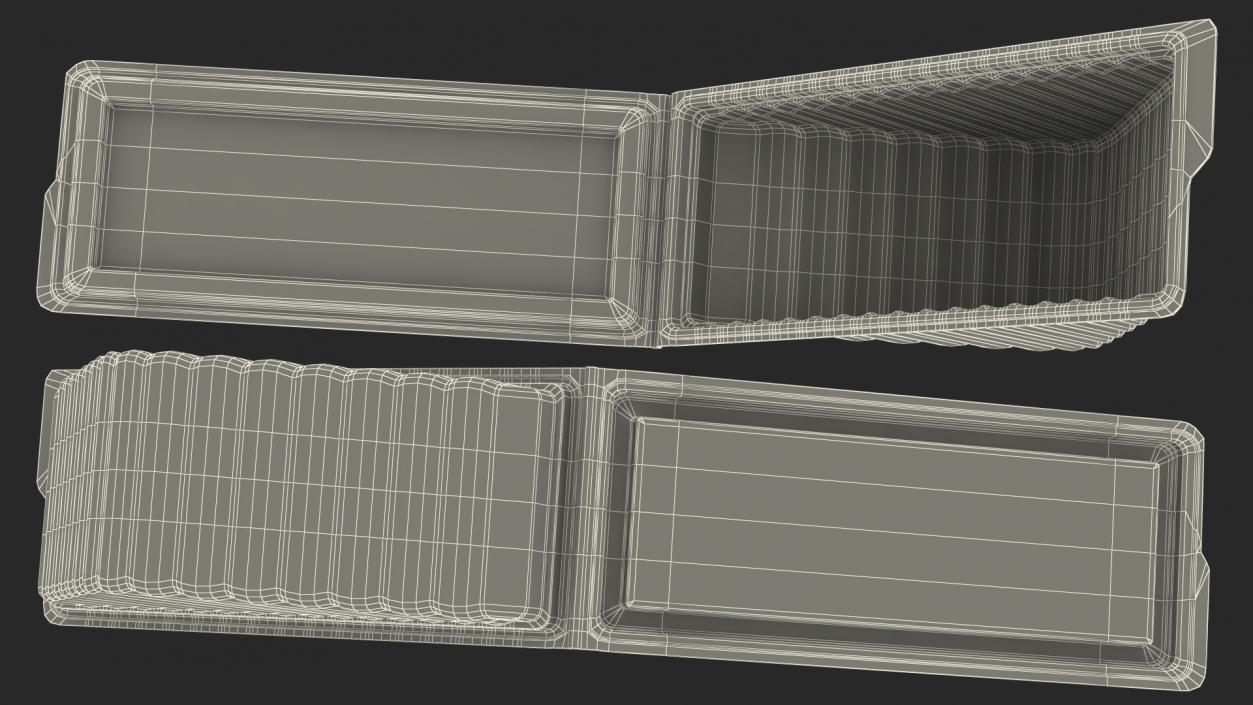 3D model Plastic Wedge for 2 Sandwiches Open