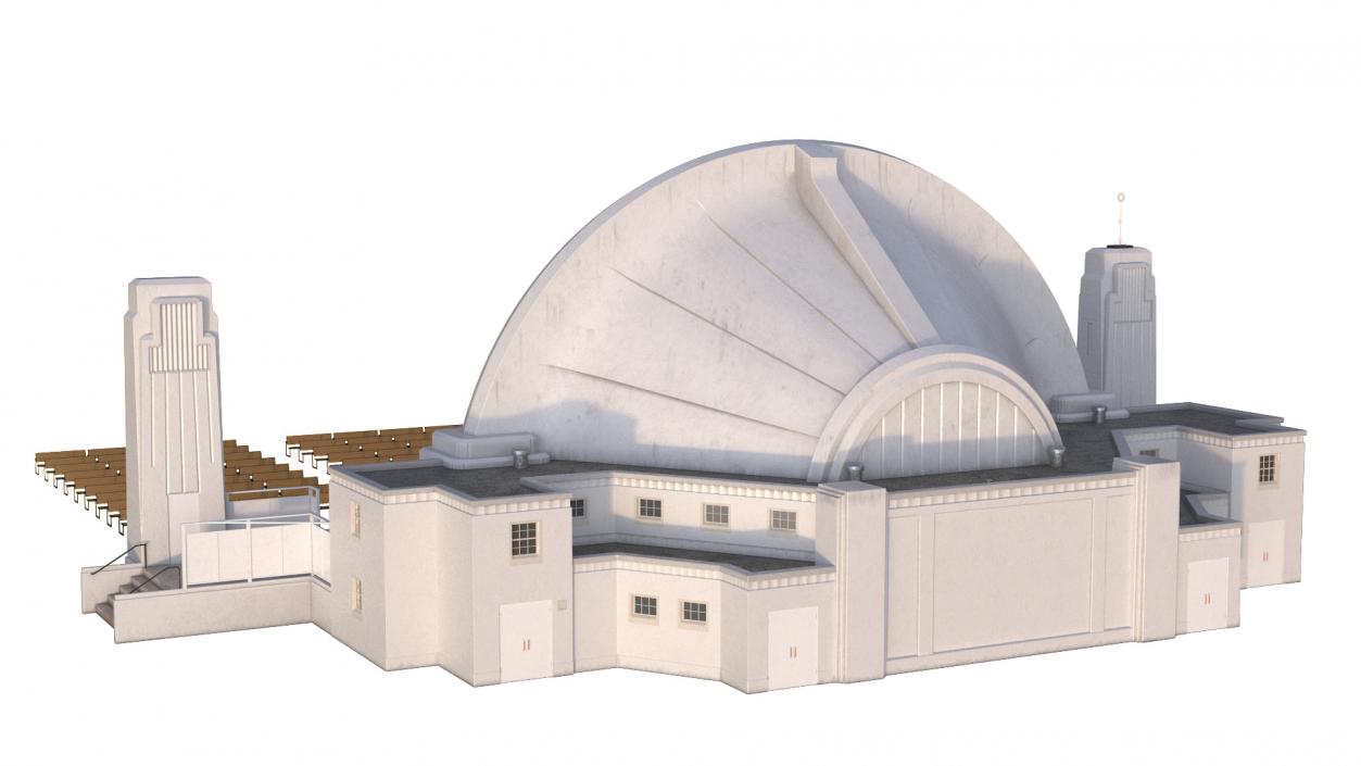 Washington Park Band Shell with Seating 3D model