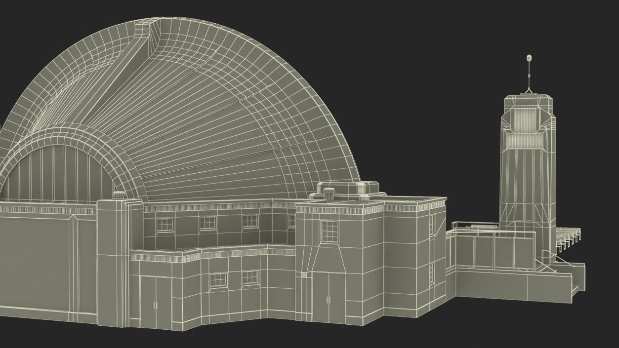 Washington Park Band Shell with Seating 3D model