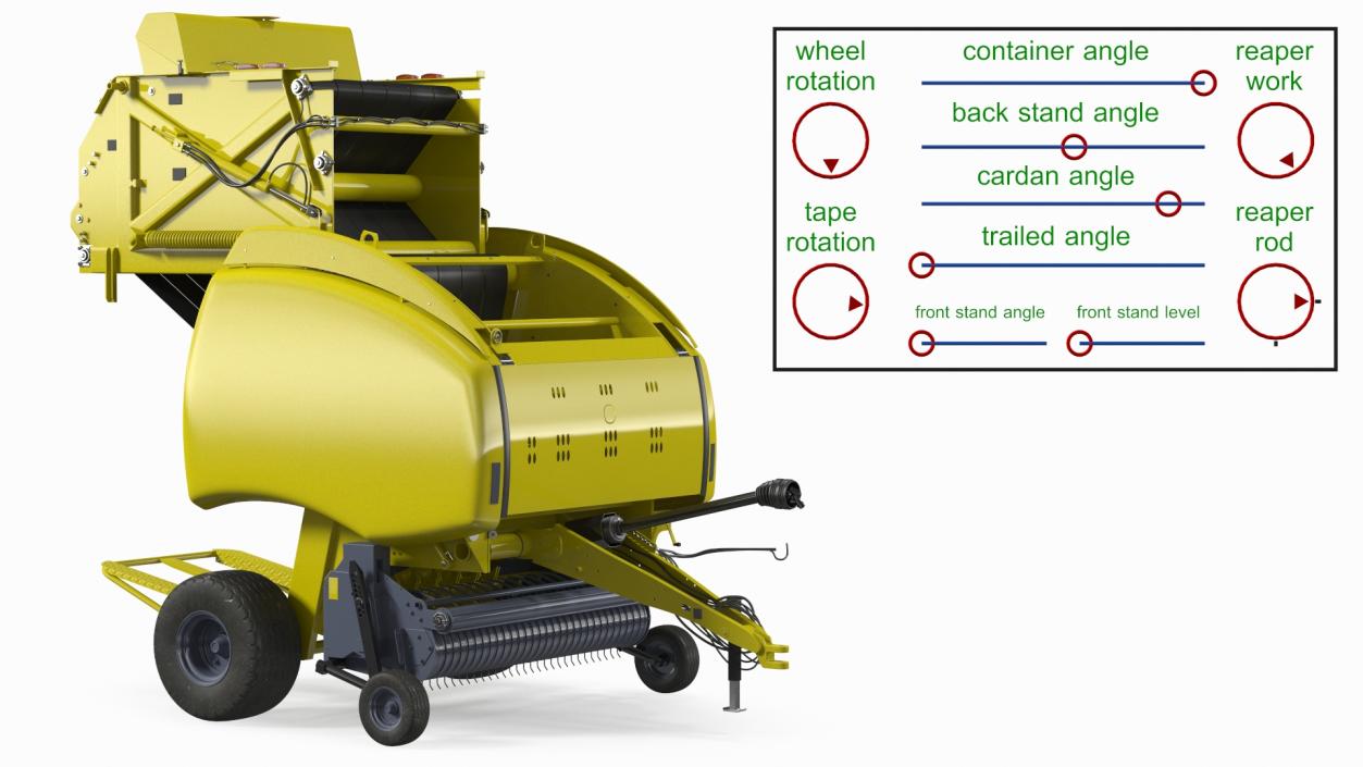 Bale Wrapper Machine Rigged 3D