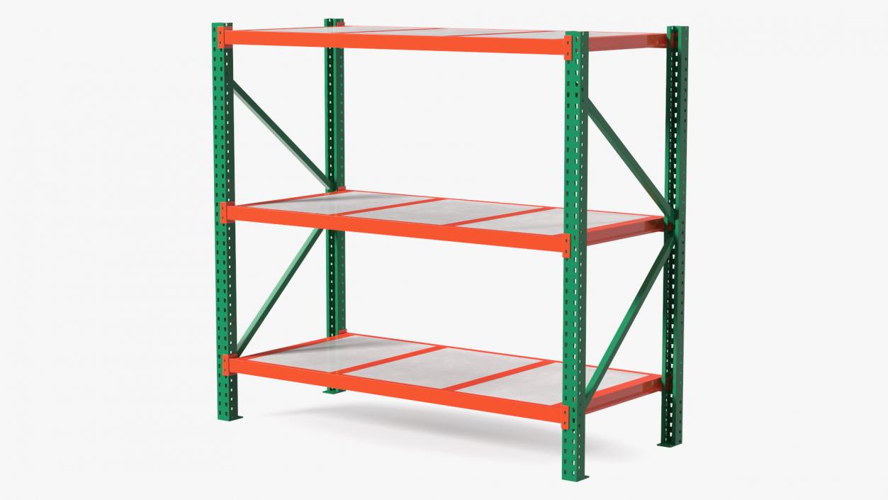 3D model Industrial Pallet Racking