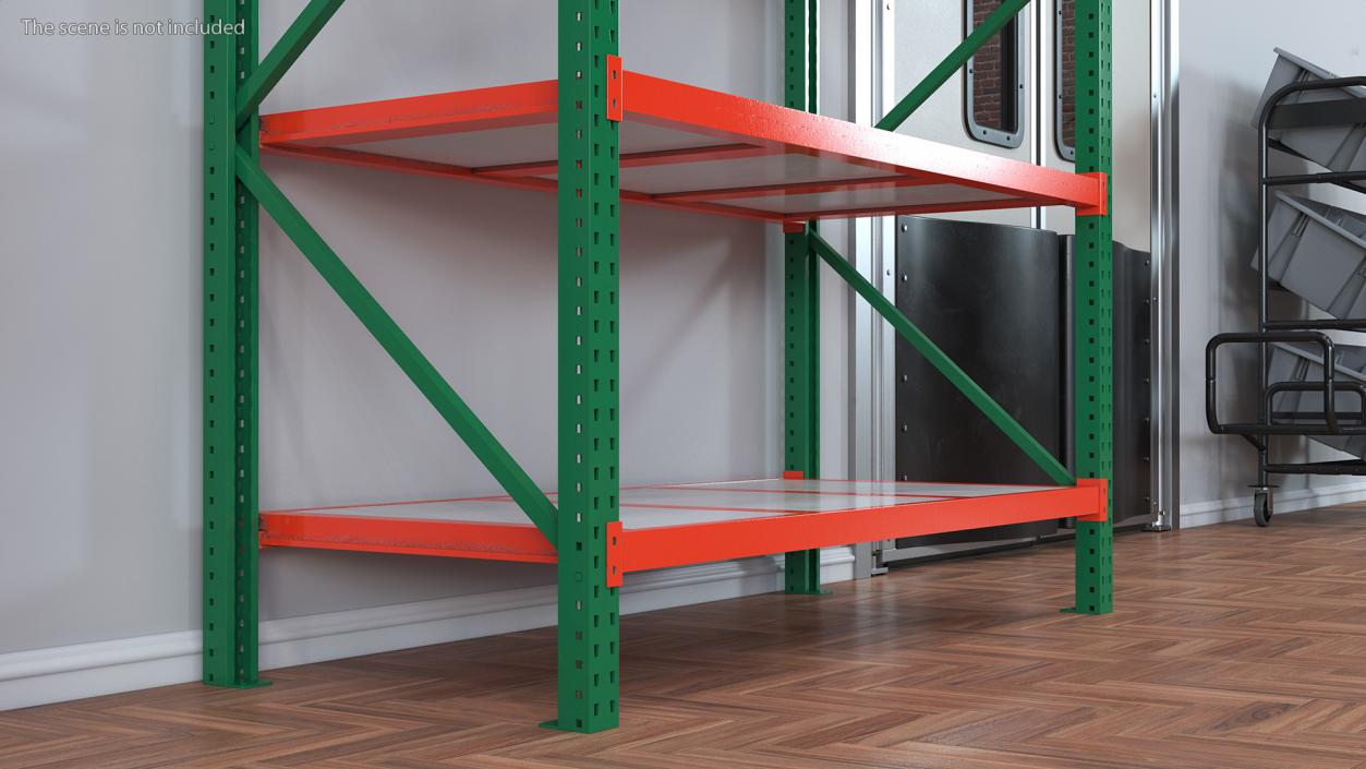 3D model Industrial Pallet Racking