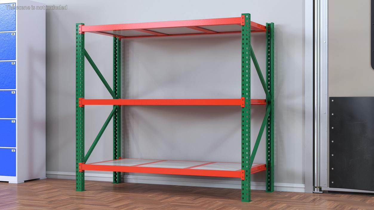 3D model Industrial Pallet Racking