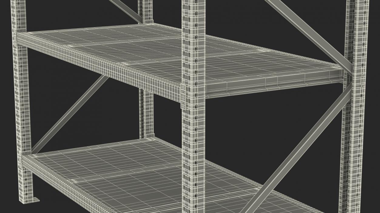 3D model Industrial Pallet Racking