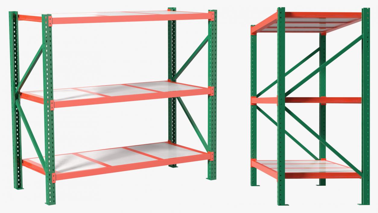 3D model Industrial Pallet Racking