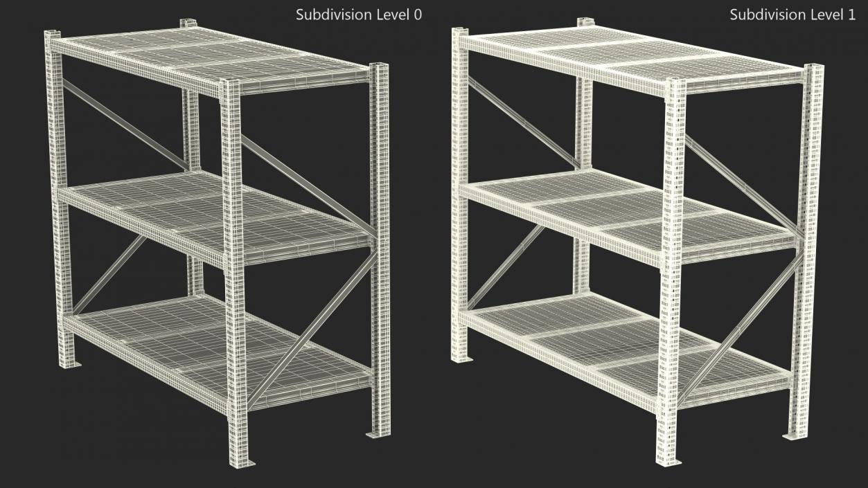 3D model Industrial Pallet Racking