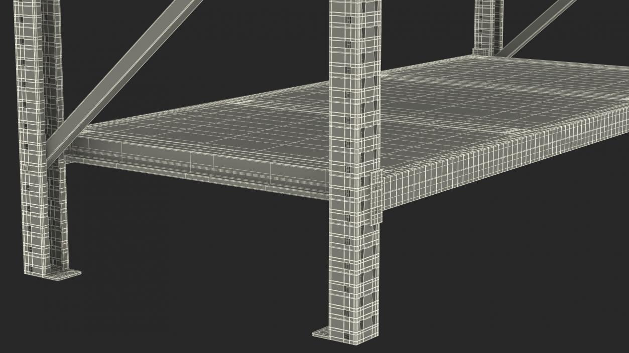 3D model Industrial Pallet Racking