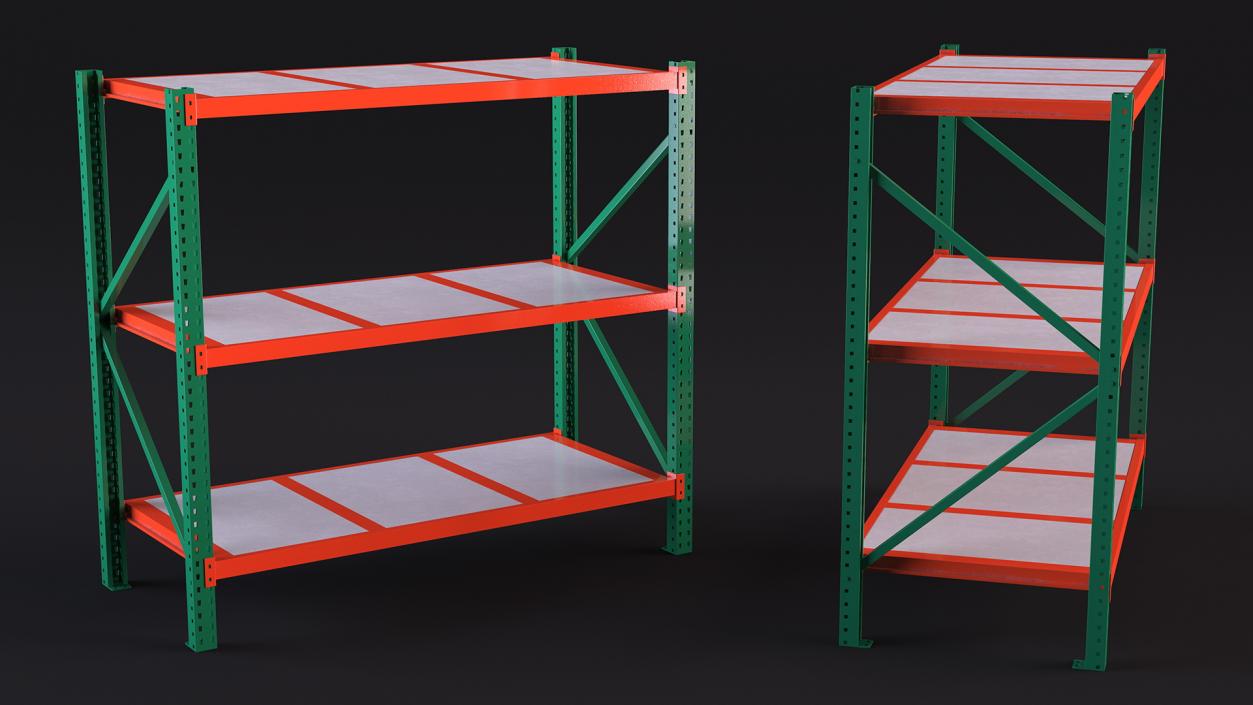 3D model Industrial Pallet Racking