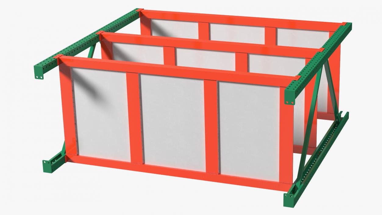 3D model Industrial Pallet Racking