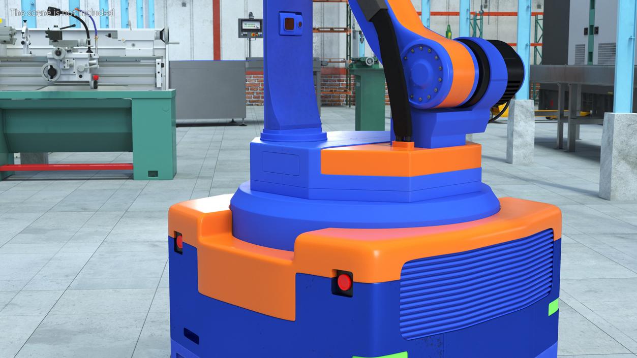 Warehouse Loader Robot Blue 3D