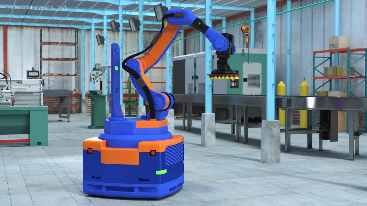 Warehouse Loader Robot Blue 3D