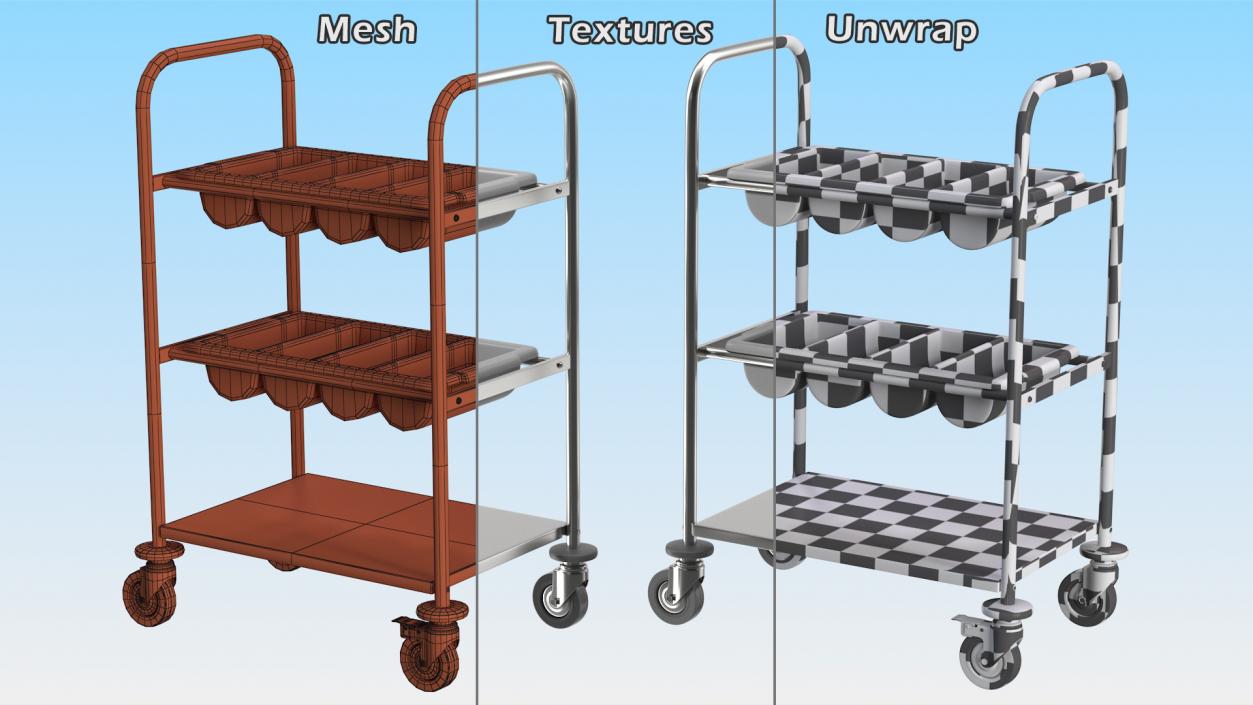 Serving Trolleys Collection 3D