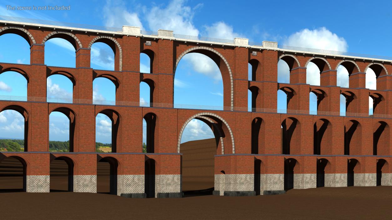 3D model Goltzsch Viaduct German Railway Bridge 2