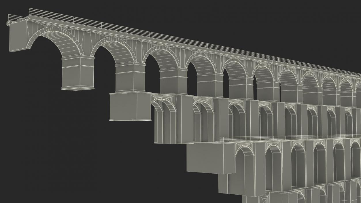 3D model Goltzsch Viaduct German Railway Bridge 2