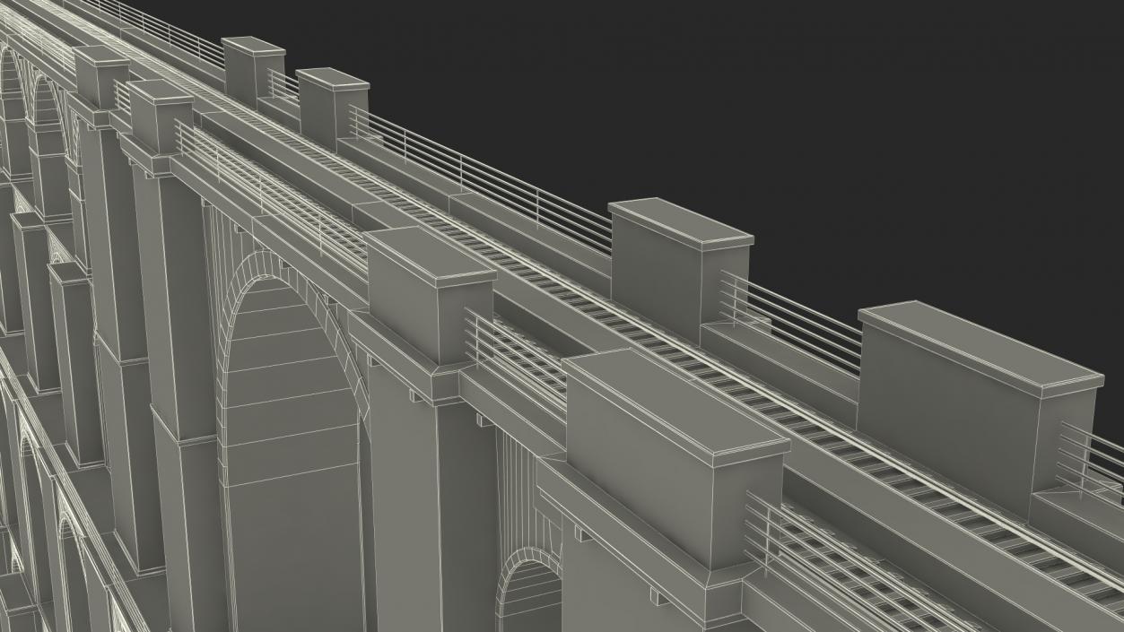 3D model Goltzsch Viaduct German Railway Bridge 2