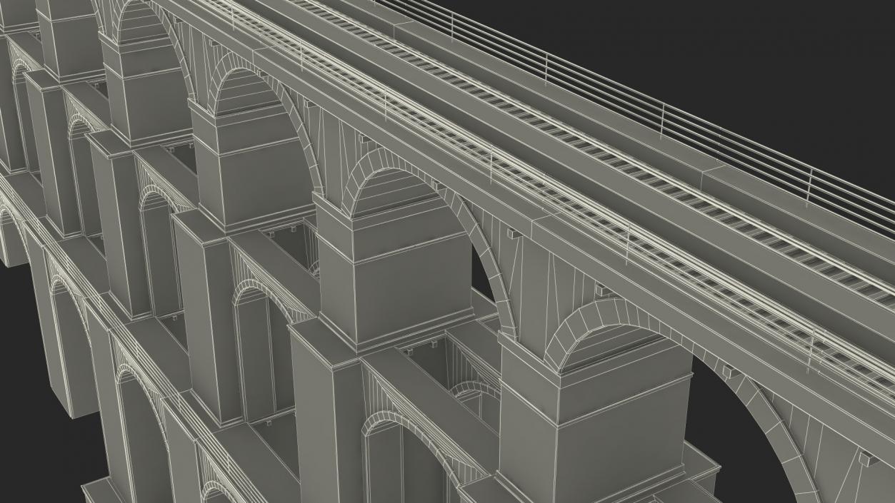 3D model Goltzsch Viaduct German Railway Bridge 2