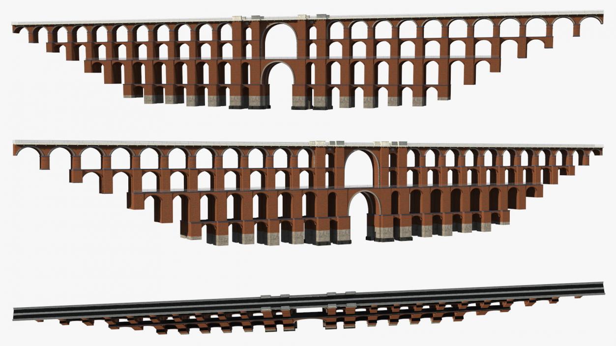 3D model Goltzsch Viaduct German Railway Bridge 2