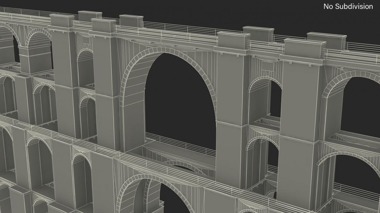 3D model Goltzsch Viaduct German Railway Bridge 2