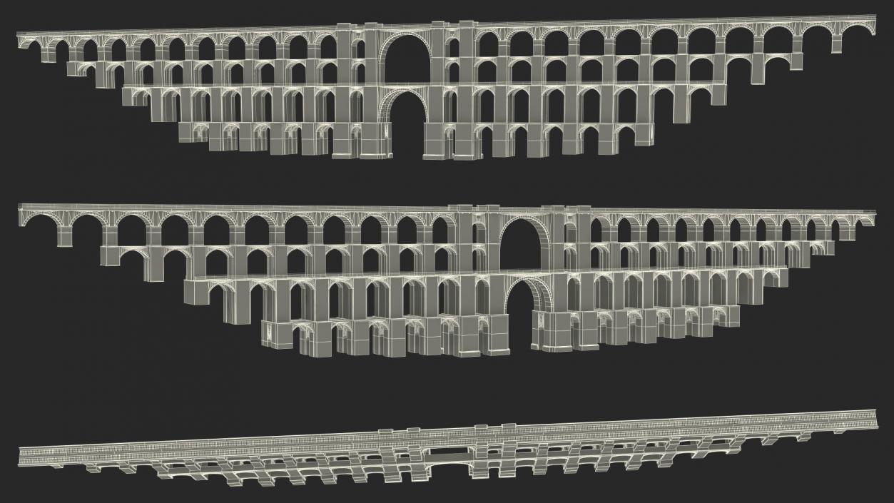 3D model Goltzsch Viaduct German Railway Bridge 2