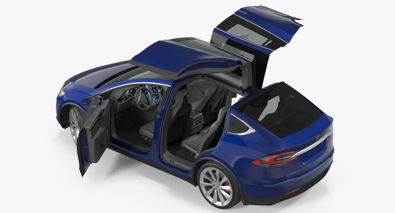 Rigged Tesla Cars Big 3D Models Collection 2 3D model